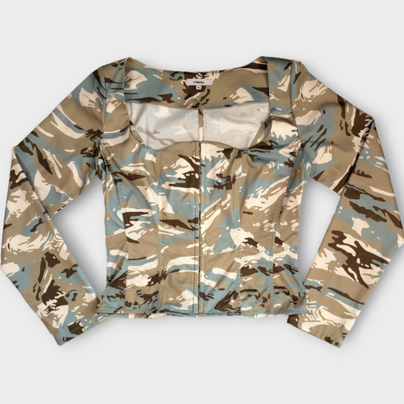 Revolve Miaou Devon Corset Long Sleeve Blouse - Picture 2 of 13